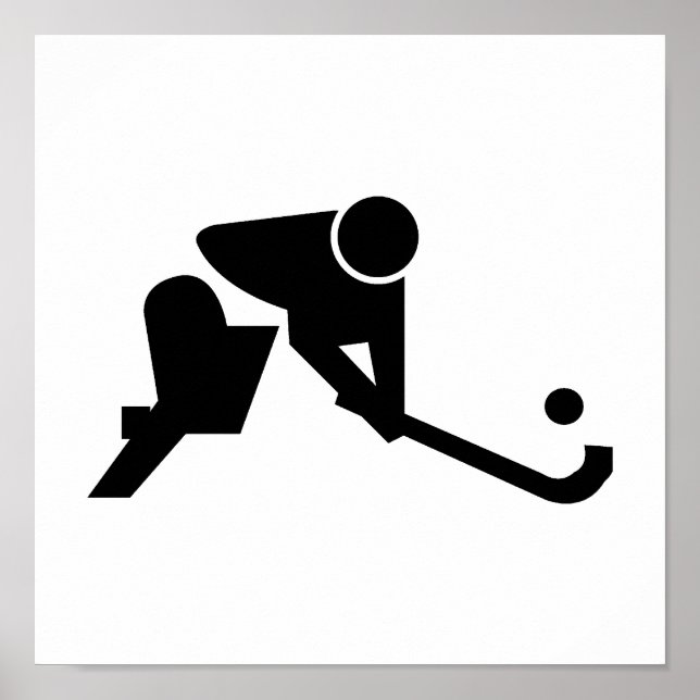 Silhouette Field Hockey Poster (Vorne)