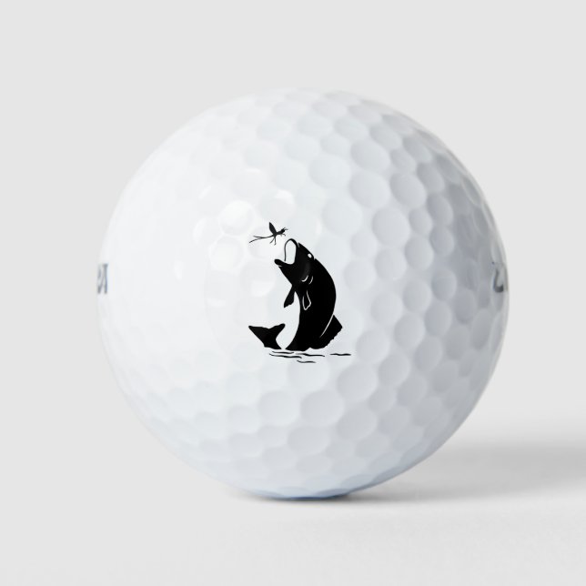 Silhouette Foreut im Begriff zu essen Dragonfly Golfball (Vorderseite)