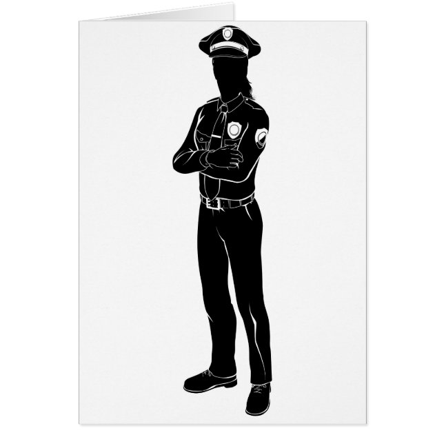 Silhouette-Frauen-Polizei-Büro (Vorne)