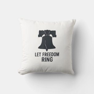Silhouette "Freedom Ring Bell" gelassen Moderner U Kissen