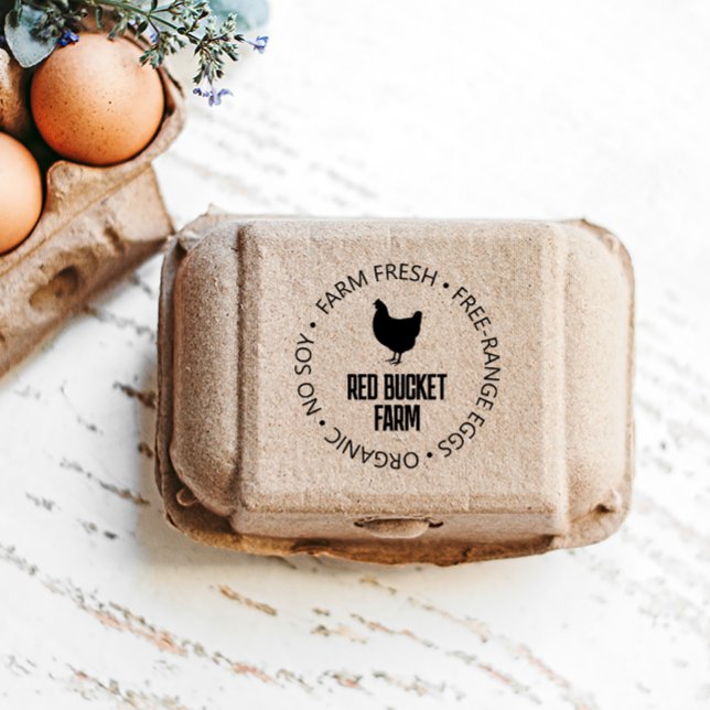 Silhouette "Frische Eier Hühner", selbstfärbend Permastempel (Von Creator hochgeladen)