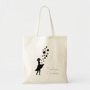 Silhouette für Blumenmädchen Tragetasche