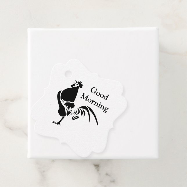 Silhouette für das Crowing Geschenkanhänger (Beispiel)