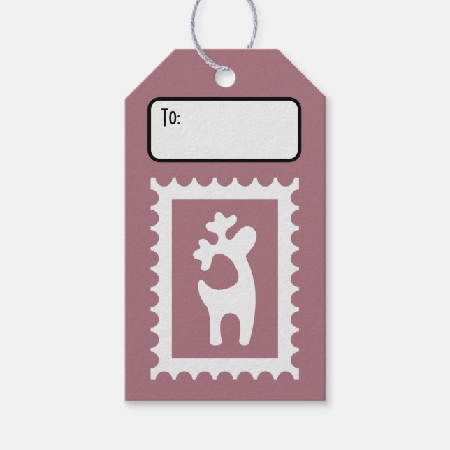 Silhouette für die rückseitige Papierwiedergabe de Geschenkanhänger (Vorderseite)