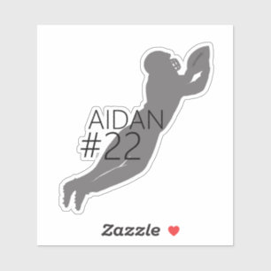 Silhouette für Fußballspieler Aufkleber