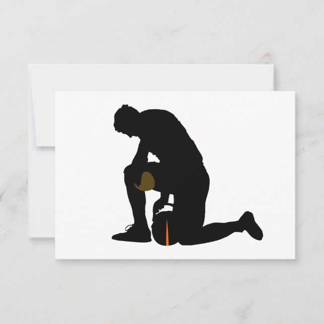 Silhouette für Fußballspieler Einladung (Vorderseite)