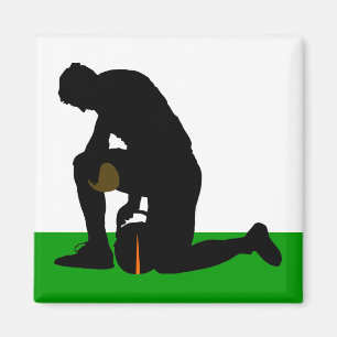 Silhouette für Fußballspieler Magnet