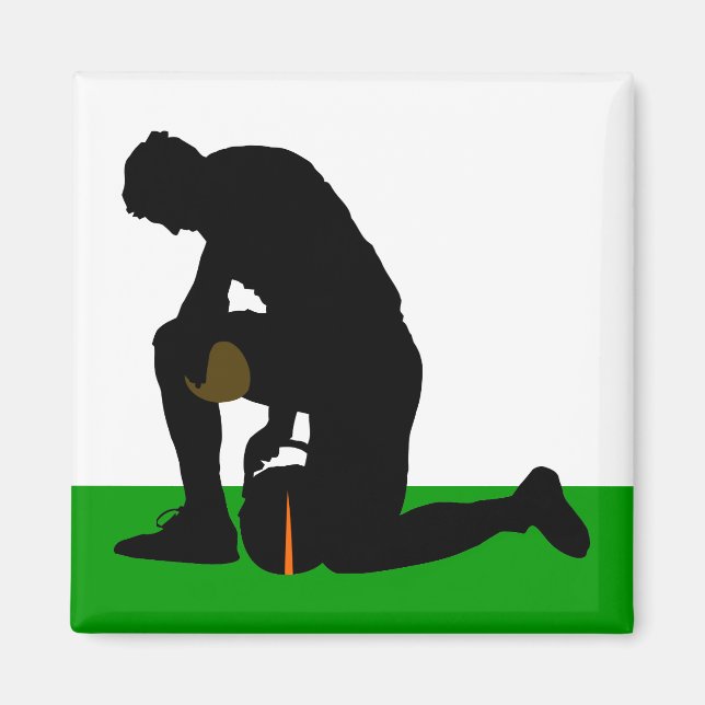 Silhouette für Fußballspieler Magnet (Vorne)