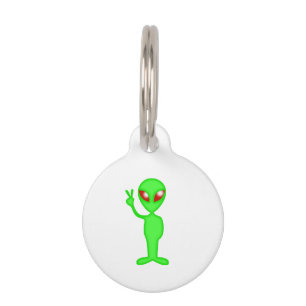 Silhouette für grüne Alien Haustiermarke