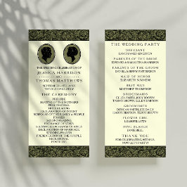 Silhouette für Hochzeiten im Art Deco Werbekarte