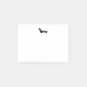 Silhouette für lange Haare Dackel Post-it Klebezettel