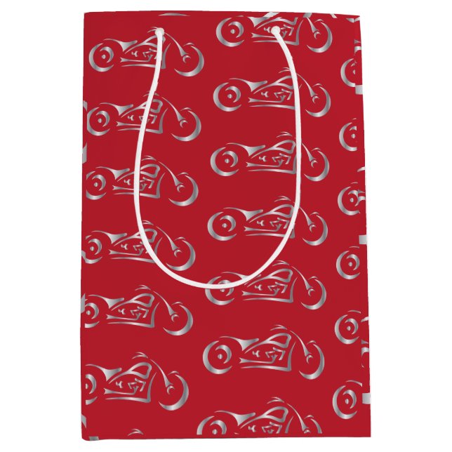 Silhouette für Motorräder Mittlere Geschenktüte (Vorderseite)