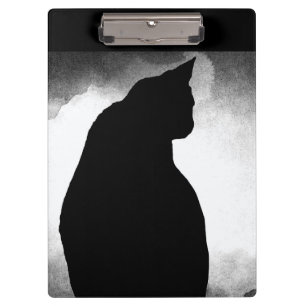 Silhouette für Schwarze Katzen Klemmbrett