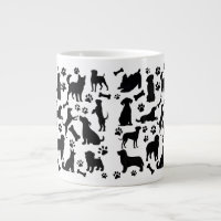 Silhouette für Schwarze und Weiße Hunde