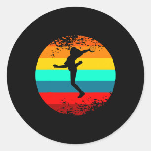 Silhouette für Sportspieler Grafik-Dekoration Runder Aufkleber