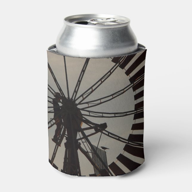 Silhouette für Windmühlen kann kühler werden Dosenkühler (Kanne Vorderseite)