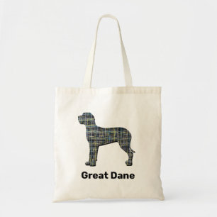 Silhouette Gelb- und Schwarzgittertasche Tragetasche