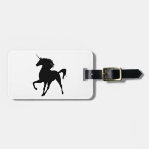 Silhouette-Gepäckmarke Black Unicorn Gepäckanhänger