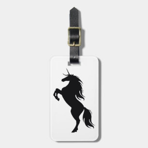 Silhouette-Gepäckmarke Black Unicorn Gepäckanhänger