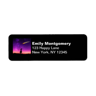 Silhouette Girl beobachtet Meteorabsturz auf der E