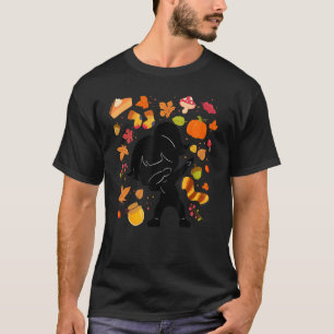 Silhouette Girl Herbstmapfel Herbst Saison L T-Shirt