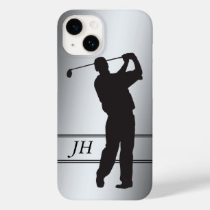 Silhouette Golfer Monogram Case-Mate iPhone 14 Hülle