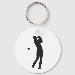 Silhouette-Golfspieler Schlüsselanhänger