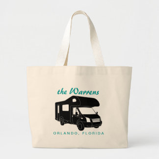 Silhouette-Grafik der Klassen-C Motorhome Jumbo Stoffbeutel