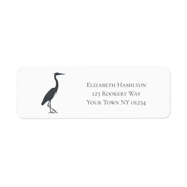 Silhouette Great Blue Heron Egret personalisiert (Vorne)