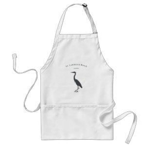 Silhouette Great Blue Heron stehend personalisiert Schürze