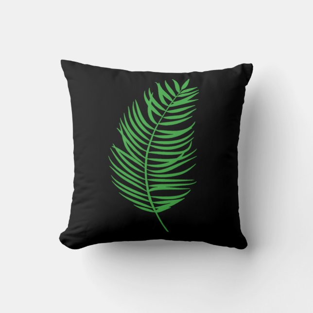 Silhouette Green Palm Frontend Kissen (Vorderseite)