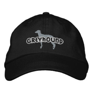 Silhouette Greyhound bestickter Hut