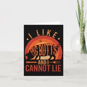 Silhouette Grillen Grill Ich mag Hintern und ich k Karte