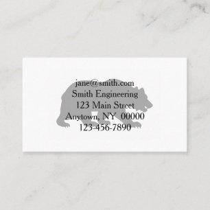 Silhouette Grizzly Bär-Choose background Visitenkarte