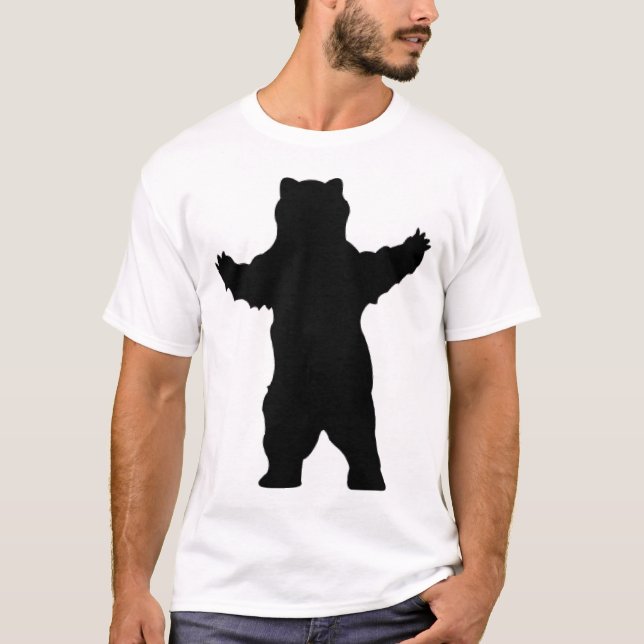 Silhouette Grizzlybär T-Shirt (Vorderseite)