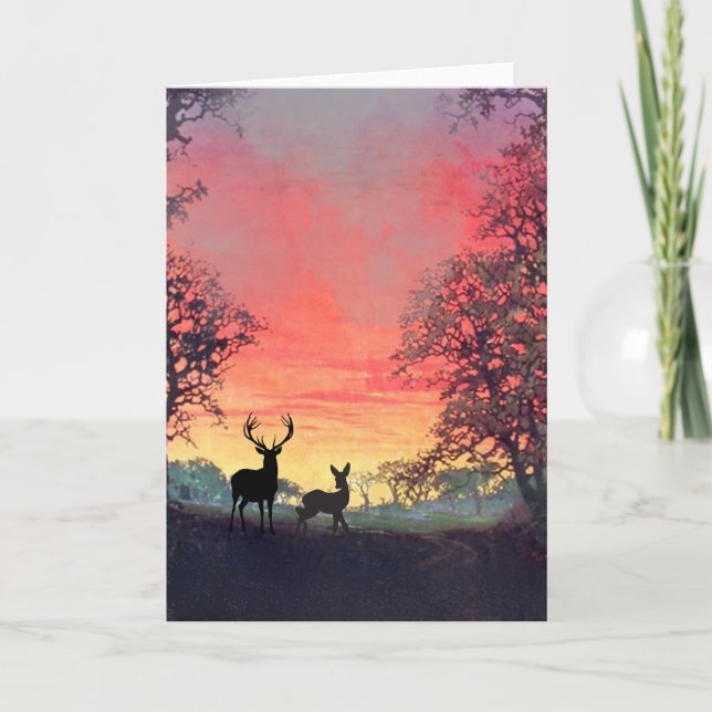 Silhouette Grußkarte Karte (Vorderseite)