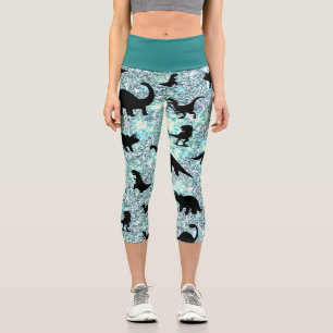 Silhouette Haifischwal Gefälle Sparkle Galax Capri Leggings