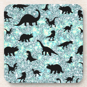 Silhouette Haifischwal Gefälle Sparkle Galax Getränkeuntersetzer