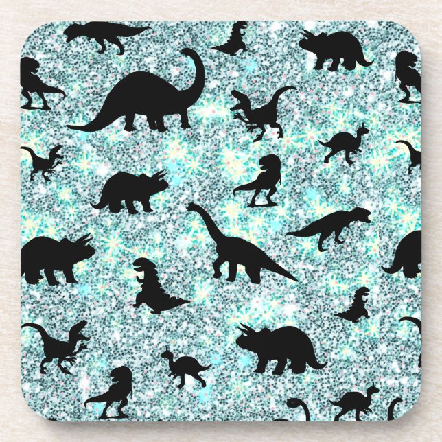 Silhouette Haifischwal Gefälle Sparkle Galax Getränkeuntersetzer (Vorderseite)