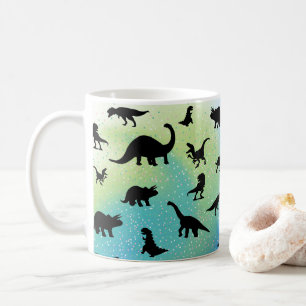Silhouette Haifischwal Gefälle Sparkle Galax Kaffeetasse