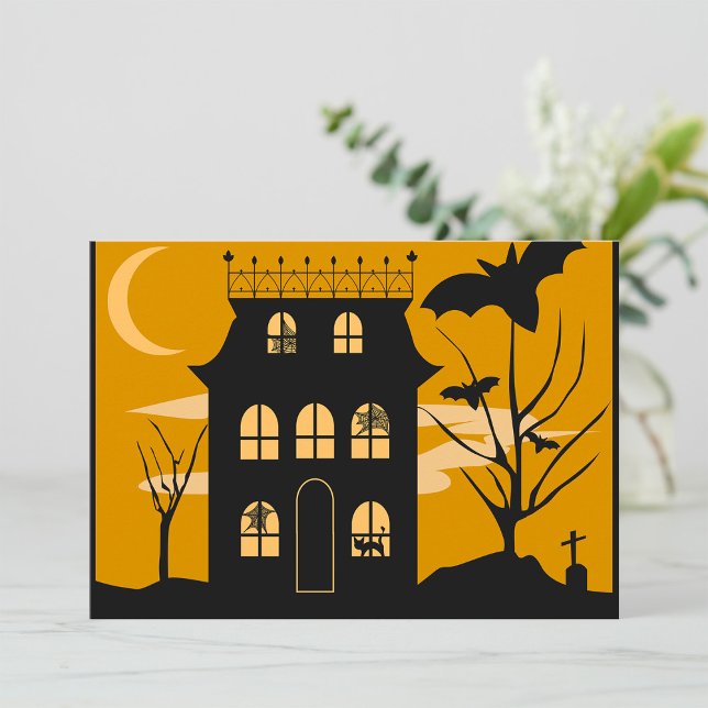 Silhouette Halloween House Einladungen (Von Creator hochgeladen)