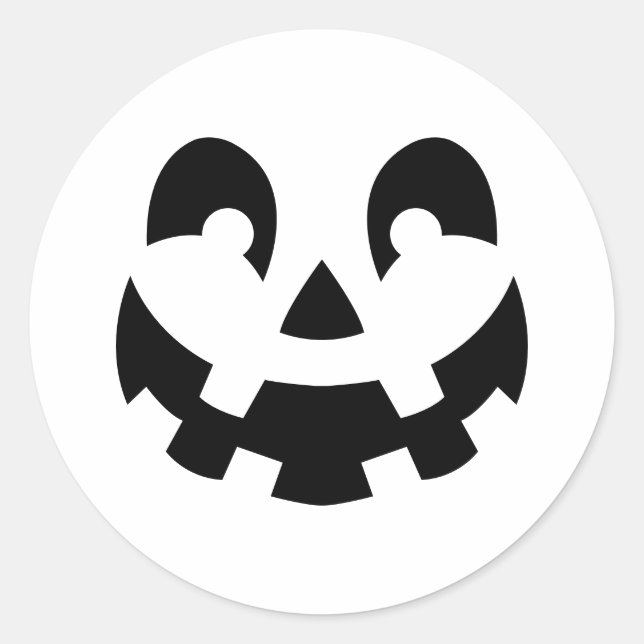 Silhouette Halloween Runder Aufkleber (Vorderseite)