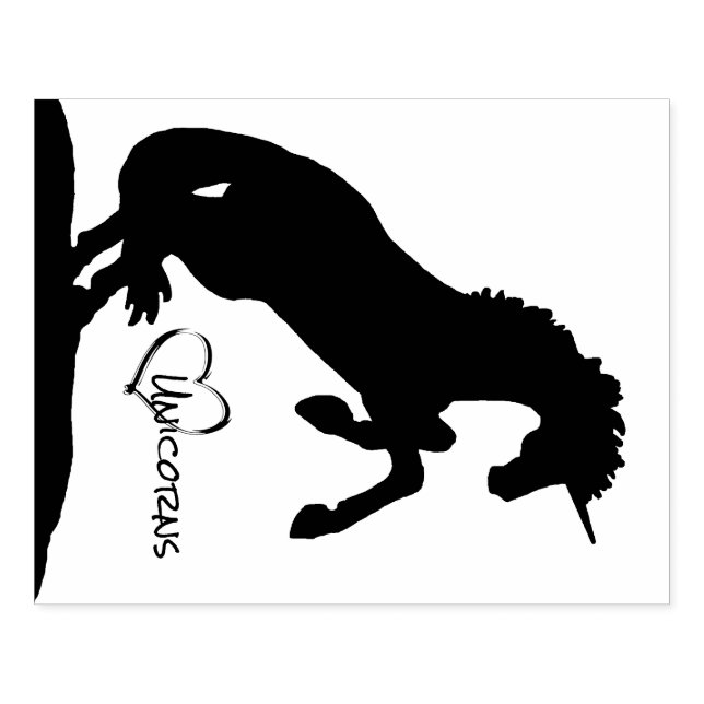 Silhouette (Herz) Gummistempel (Prägung)