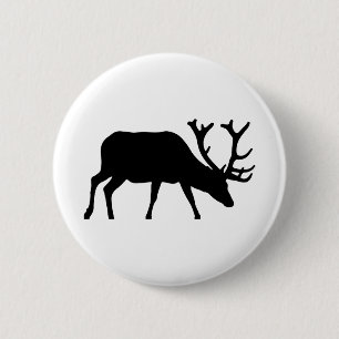 Silhouette Hirsche Button