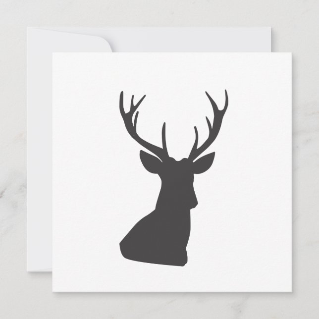 Silhouette Hirsche Silhouette Wild Postca (Vorderseite)