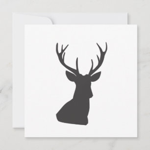 Silhouette Hirsche Silhouette Wild Postca Einladung