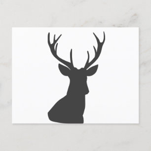 Silhouette Hirsche Silhouette Wild Postca Feiertagspostkarte