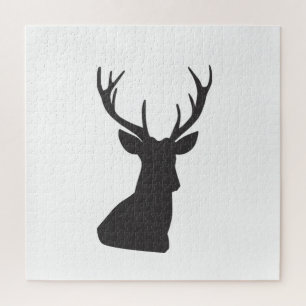 Silhouette Hirsche Silhouette Wild Postca Puzzle