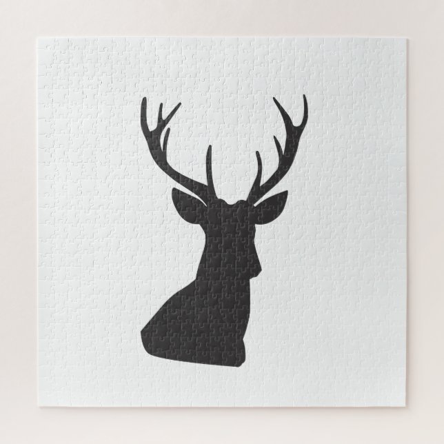 Silhouette Hirsche Silhouette Wild Postca Puzzle (Vertikal)