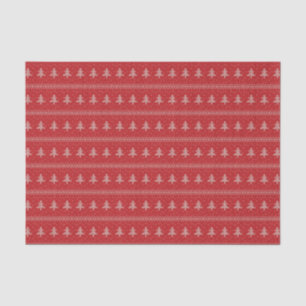 Silhouette Holiday Trees Rotes Muster Seidenpapier